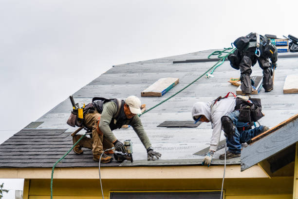 Professional Gutter Installation technician working in Emory, VA